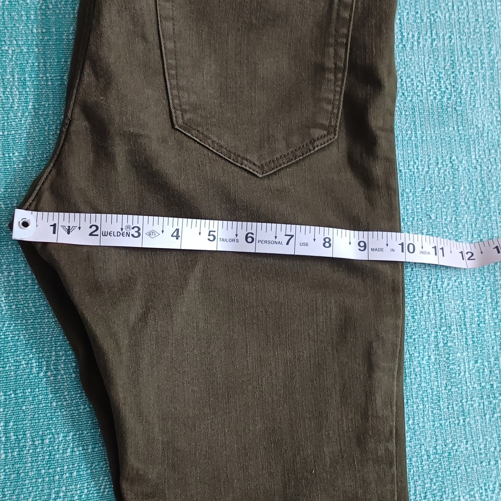 H&M Khaki Green skinny fit ankle length Jeans waist Stretchable upto 32 - Picture 11 of 11